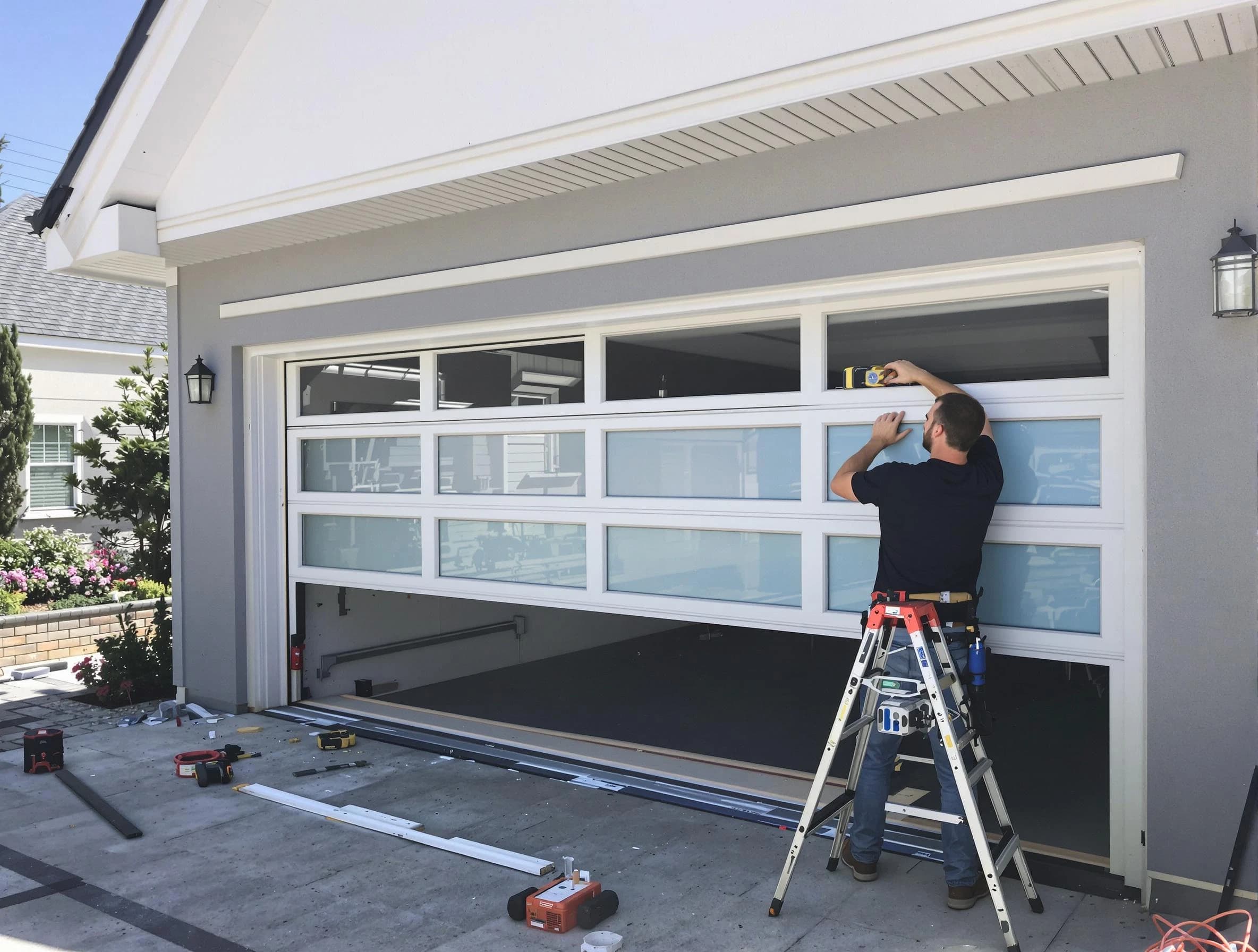 Youngtown Garage Door Repair team performing garage door replacement in Youngtown