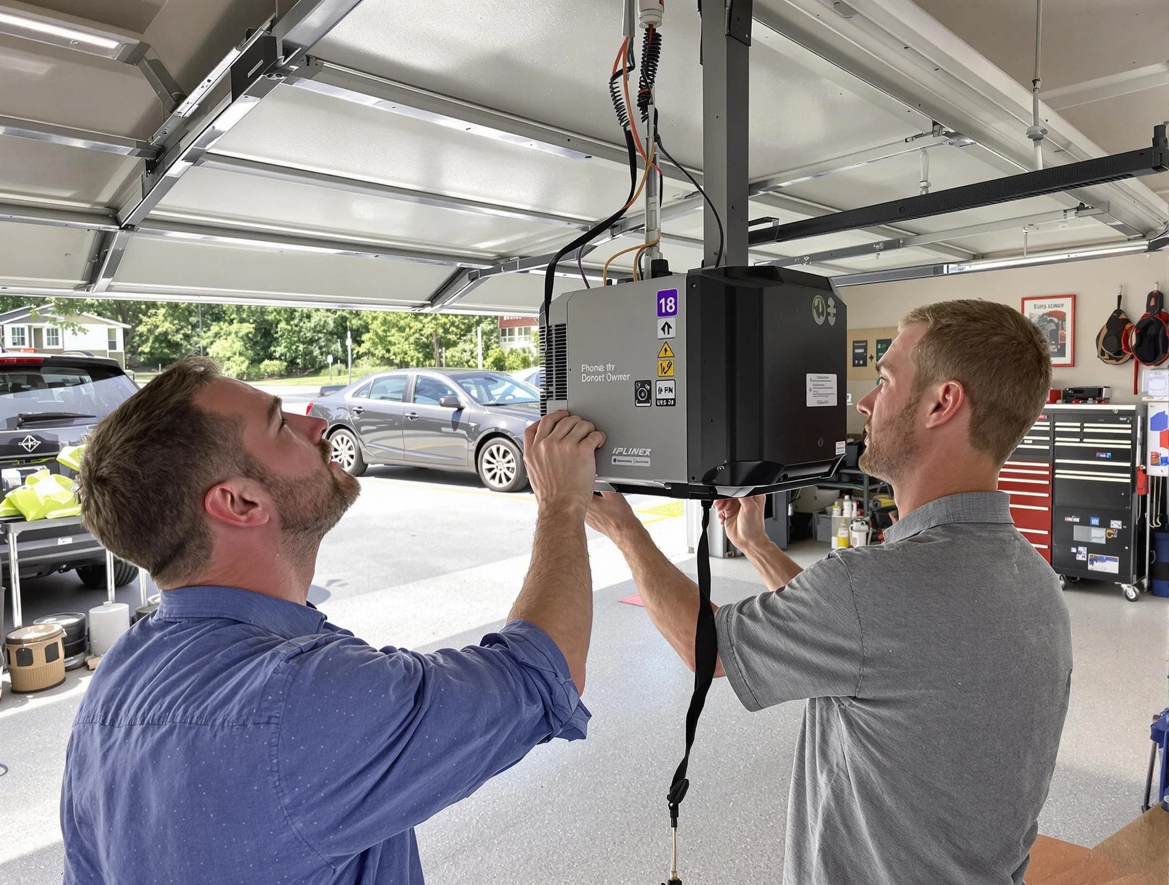 Youngtown Garage Door Repair technician installing garage door opener in Youngtown