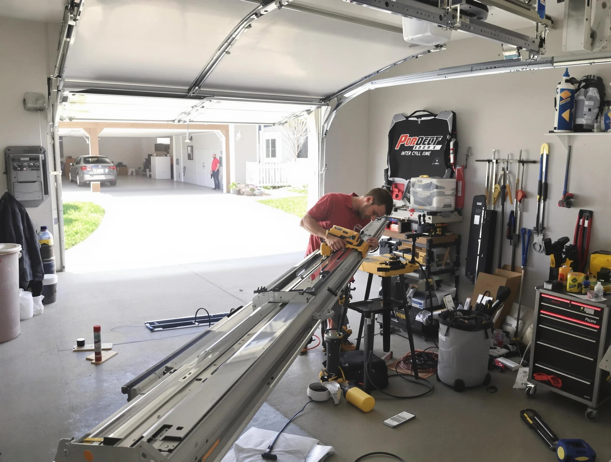 Youngtown Garage Door Repair expert performing track repair in Youngtown